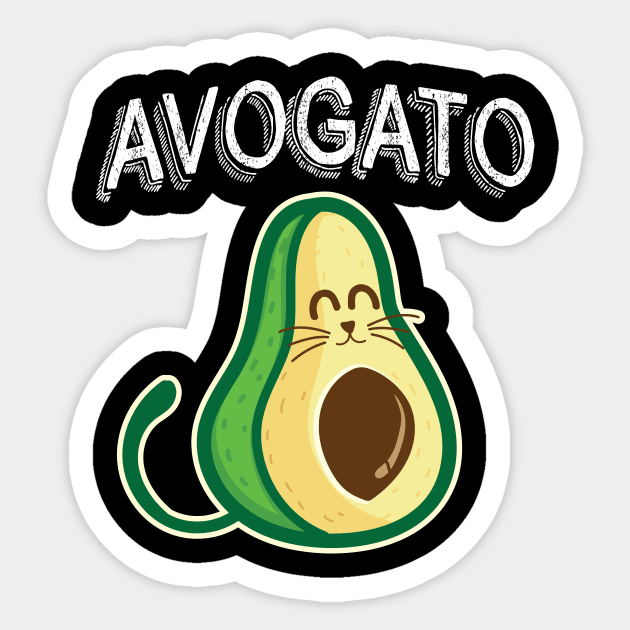 'AVOGATO' Funny Avocado Sticker by ourwackyhome